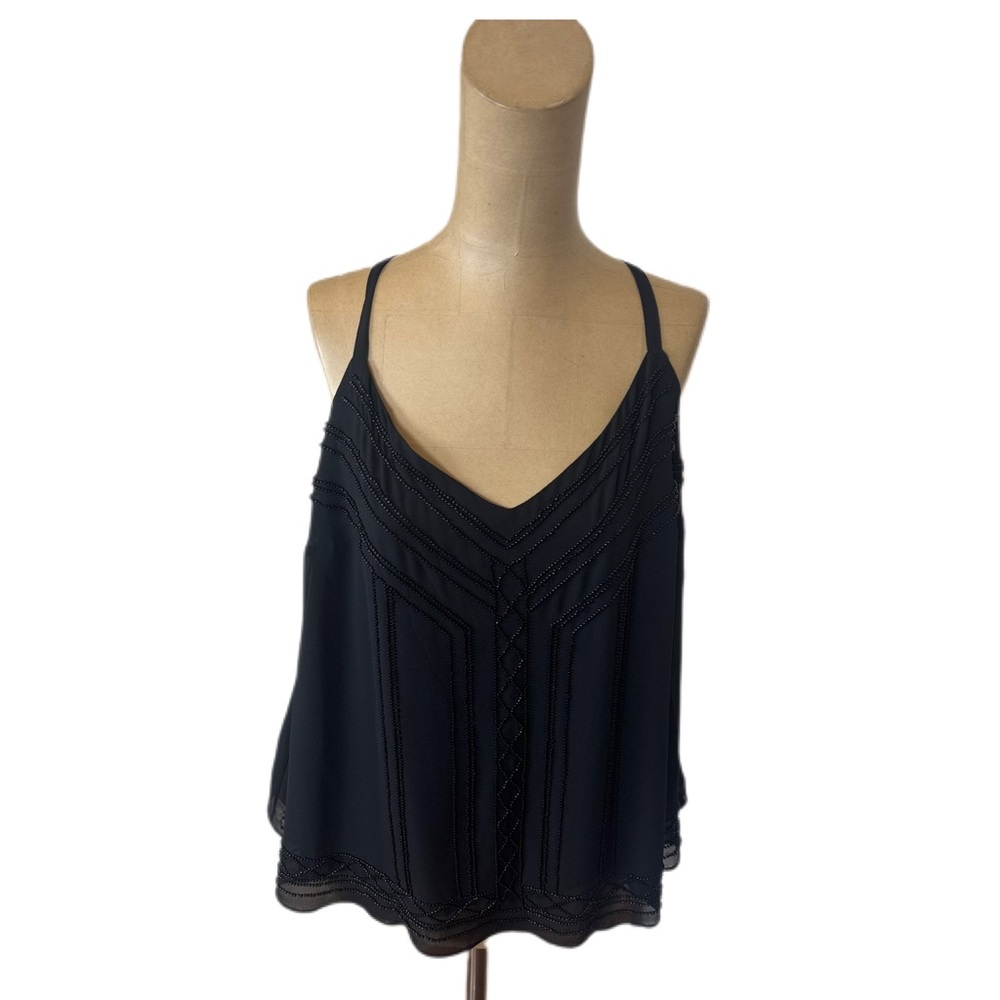 torrid Black Beaded V-Neck Camisole Tank